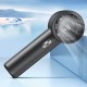 Ventilator de mana gri antracit cu afisaj LED USB 17cm