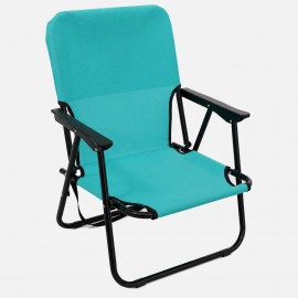 Scaun de plaja pliabil turcoaz 44x33x65cm