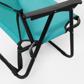 Scaun de plaja pliabil turcoaz 44x33x65cm