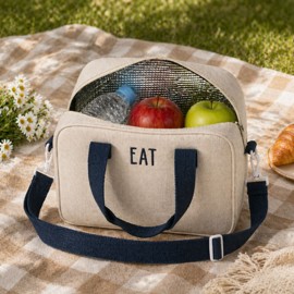 Geanta termica 10L din in bej 29x15x24cm
