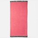 Prosop de plaja din bumbac fucsia cu bordura decorativa