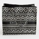 Geanta textila neagra cu model tribal
