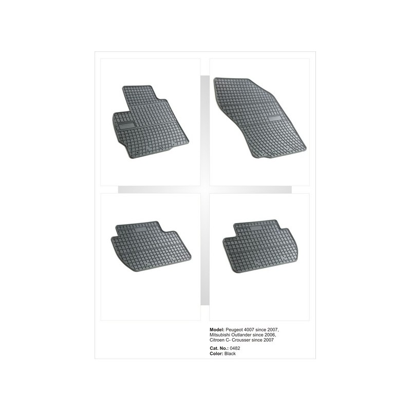 Covoare cauciuc MITSUBISHI OUTLANDER II 2006-2012 ( 0482 P40 )