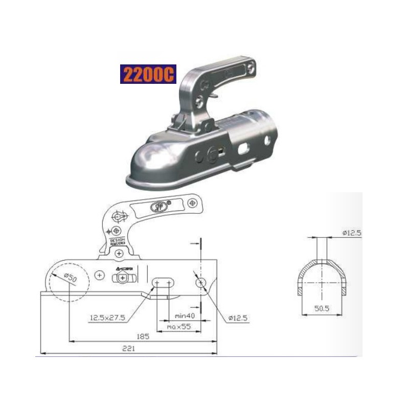 Cupla remorca rotunda 2300C