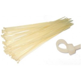 Coliere plastic 400 X 4.8 mm albe PREMIUM