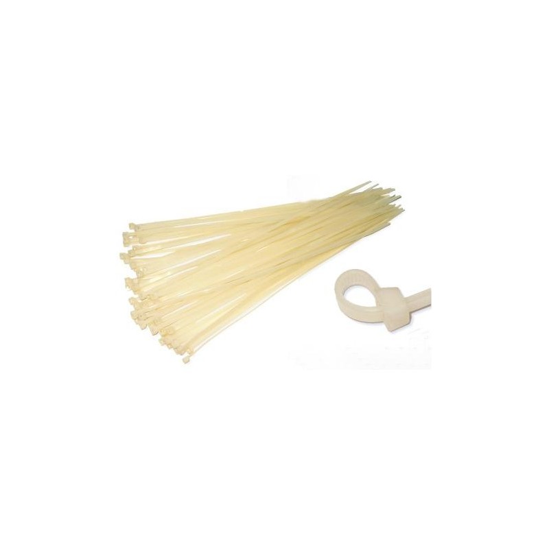 Coliere plastic 400 X 4.8 mm albe PREMIUM Coliere plastic 400 X 4.8 mm albe PREMIUM