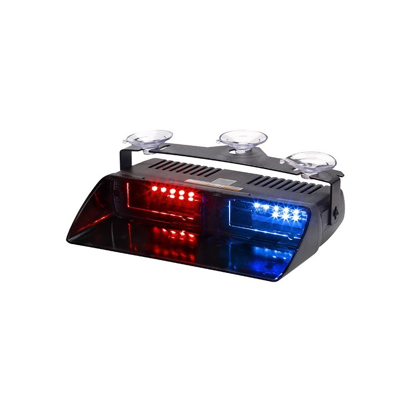 Lampa LED stroboscopica pentru parbriz ROSU-ALBASTRU COD: S2