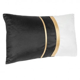 Perna decorativa din catifea cu liniile aurii 50 x 30cm