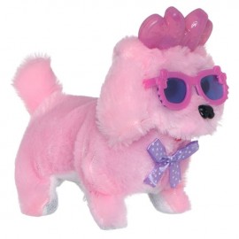 Caine interactiv canis roz cu ochelari