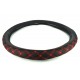 Husa volan C203 imitatie piele marime: M. Culoare: negru+cusatura rosie