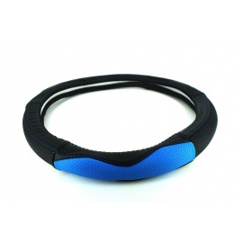 Husa volan K436 piele marime: M culoare: negru+albastru