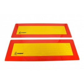 Placi reflectorizante camioane PREMIUM dreptunghiulare ( mari ) Cod: PD12 2buc/set