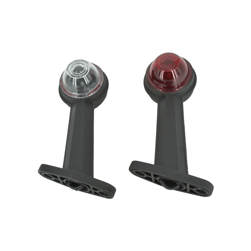 Lampa laterala gabarit cu LED Rosu-Alb 24V E4-Mark COD: TR0668005PA24LR