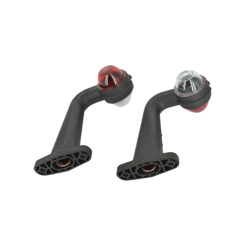 Lampa laterala gabarit cu LED Rosu-Alb 24V E4-Mark COD: TR0668004PALR