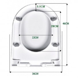 Capac pentru toaleta cu mecanism Soft Close U Shape 36x46 cm