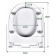 Capac pentru toaleta cu mecanism Soft Close U Shape 36x46 cm