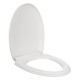Capac pentru toaleta alb cu mecanism Soft Close V Shape 35.5x46 cm