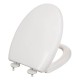 Capac pentru toaleta alb cu mecanism Soft Close V Shape 35.5x46 cm
