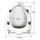 Capac pentru toaleta alb cu mecanism Soft Close V Shape 35.5x46 cm
