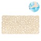 Covoras de baie antiderapant bej flori 68x35 cm