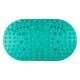 Covoras pentru baie antiderapant turcoaz model talpi 68x35 cm
