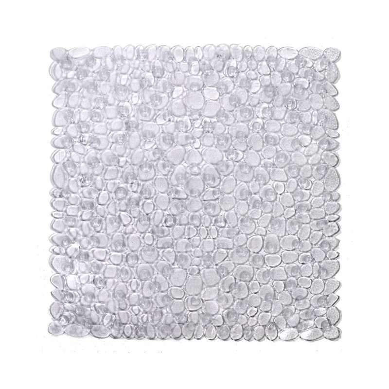 Covoras transparent pentru baie antiderapant pietre 50x50 cm Covoras transparent pentru baie antiderapant pietre 50x50 cm