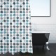 Perdea de dus alba cercuri color 180x180cm
