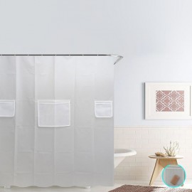 Perdea de dus clear cu buzunare 180x180cm