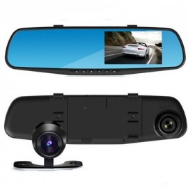 Monitor 4 inch tip oglinda cu 2 camere fata-spate DVR