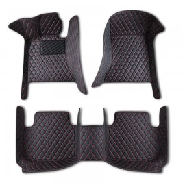 Covorase auto LUX PIELE 5D Volvo XC90 2002-2014  ( 5D-032 cusatura rosie )