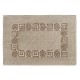 Covoras de baie bumbac bej cu imprimeu meandre 60x40cm