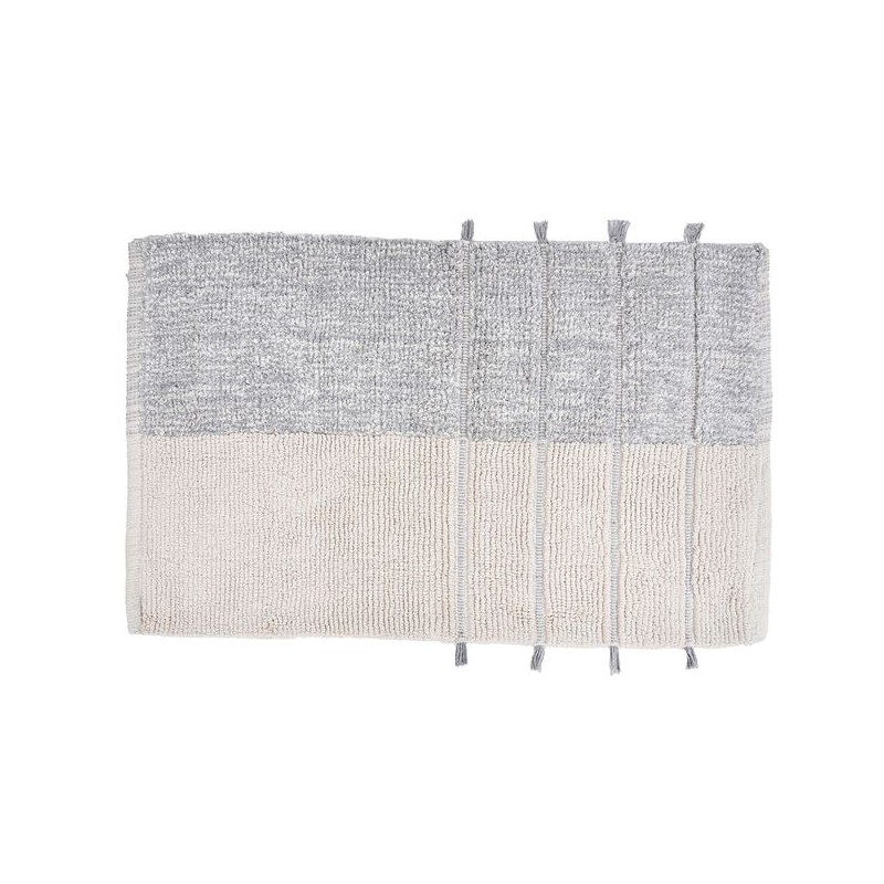 Covoras de baie cu dunga si franjuri 75x45cm Covoras de baie cu dunga si franjuri 75x45cm