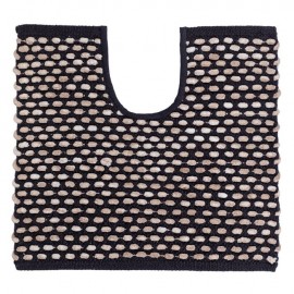 Set 2 covorase pentru baie negru bej cu model