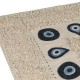 Covoras de baie din bumbac bej model ochi 80x50cm