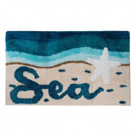 Covoras de baie din bumbac cu model marin 80x50cm