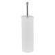 Perie WC metalica alba cu model romburi 39cm