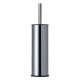 Perie WC metalica argintie cu capac 38.5cm