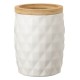 Suport ceramic alb model reliefat margine bambus