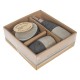 Set 3 piese ceramic pentru baie gri bej
