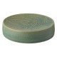 Set 3 piese ceramice pentru baie verde menta model frunze