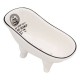 Suport ceramic vintage stil cada alba pentru sapun