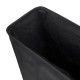 Cos de rufe din material textil negru cu roti