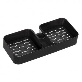 Suport organizator negru pentru baie