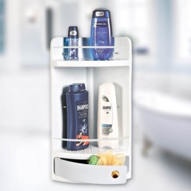 Raft din plastic alb pentru baie