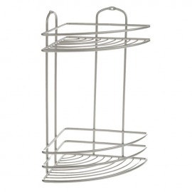Raft pentru baie din inox cu 2 nivele si 2 carlige