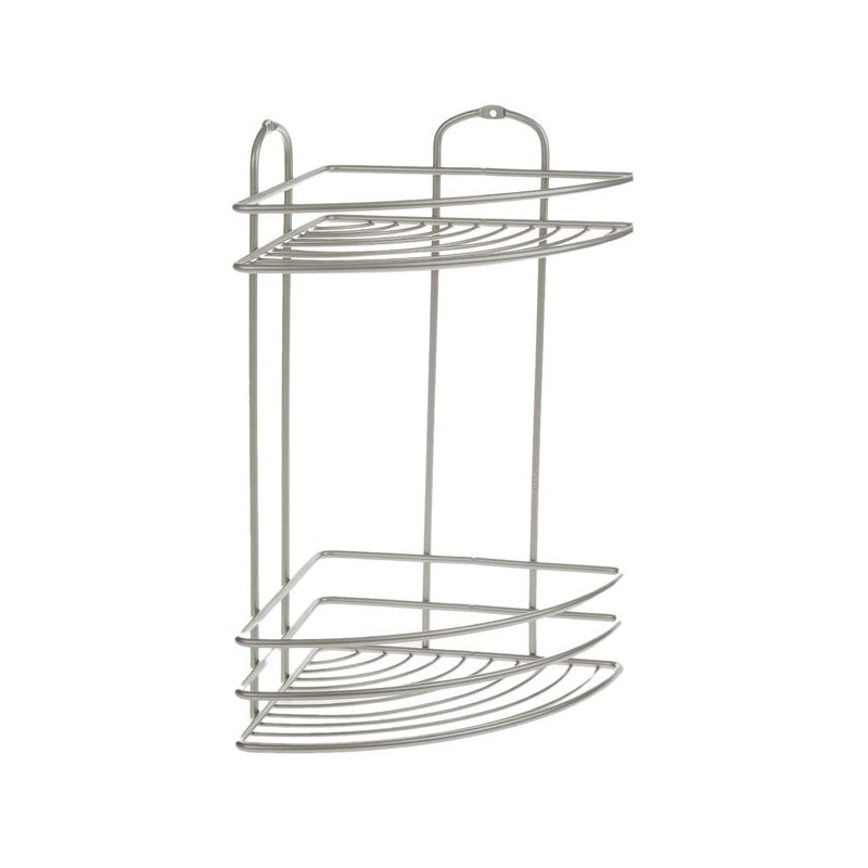 Raft pentru baie din inox cu 2 nivele si 2 carlige Raft pentru baie din inox cu 2 nivele si 2 carlige