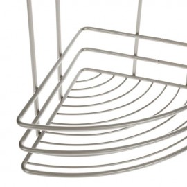 Raft pentru baie din inox cu 2 nivele si 2 carlige
