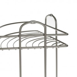 Raft pentru baie din inox cu 2 nivele si 2 carlige