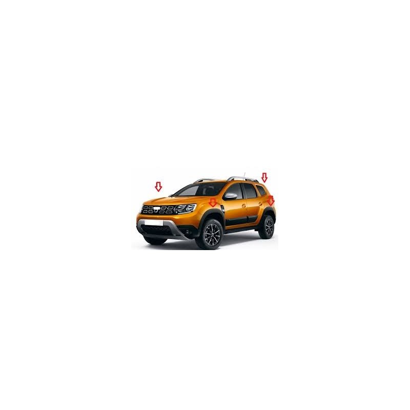 Kit protectii de aripi fata + spate cu senzor Duster II 2018-2019 Kit protectii de aripi fata + spate cu senzor Duster II 2018-2019