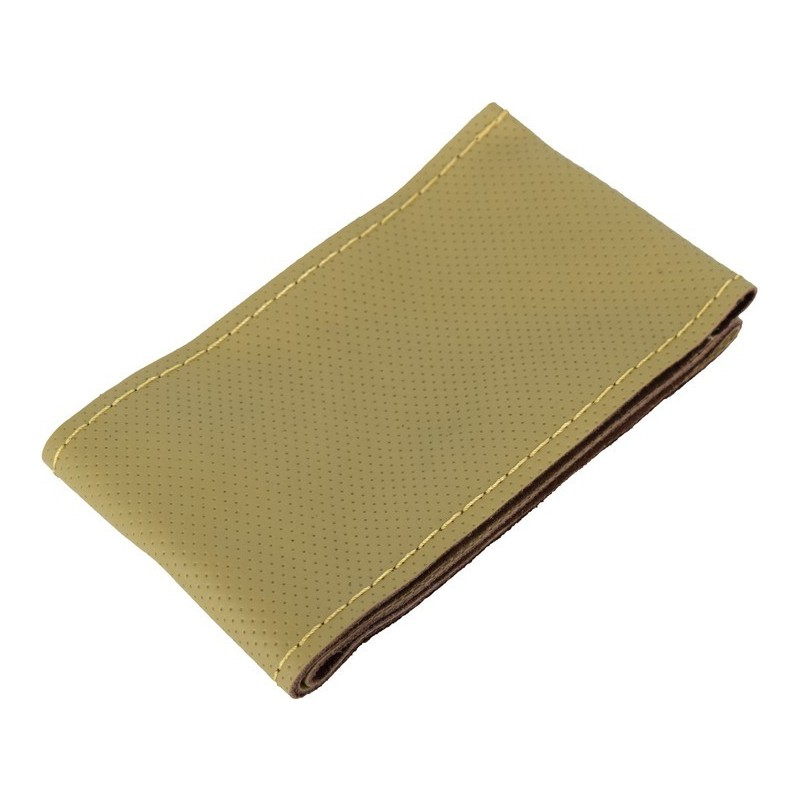 Husa volan piele cu gaurele LUX399 marimea M bej
